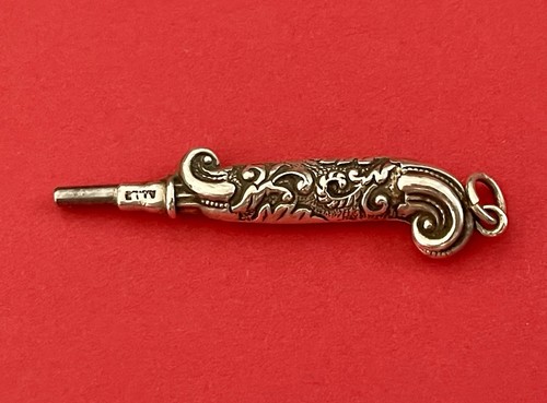 Antique silver watch key in - antique,