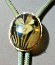 western bolo tie gold tone