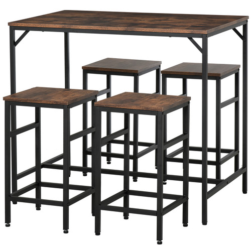Homcom industrial piece bar - homcom, 5-piece