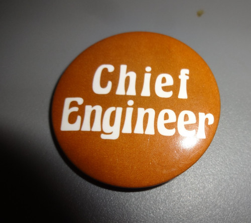 Chief engineer vintage pin - engineer,