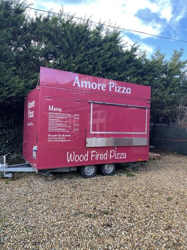 Wood fired pizza trailer food - fired,