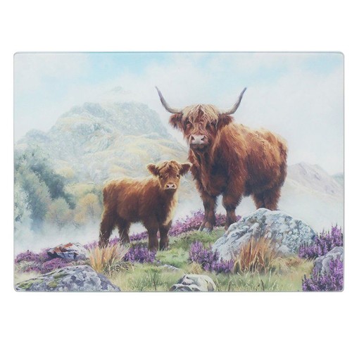 Highland cow glass cutting - highland,
