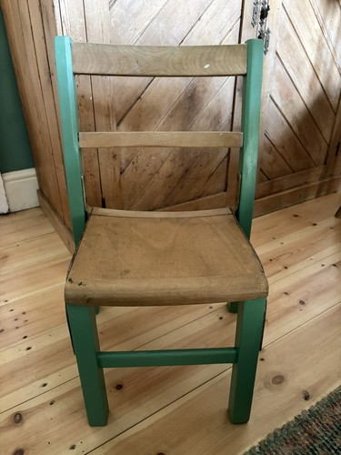 Vintage childs chair wooden - childs,