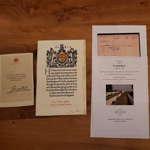 Ww1 memorial scroll - memorial,