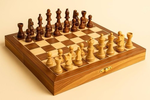 30cm large chess wooden set - wooden,