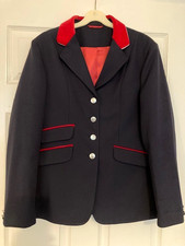 Shires Navy & Red Show Jacket UK 12 38" FREE P&P
