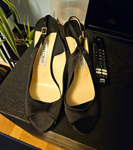 Jimmy choo black satin - choo,