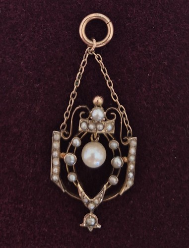 Victorian 9ct gold and pearl - 9ct,