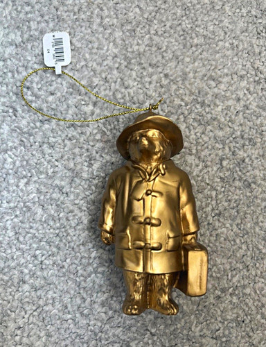 Gold paddington bear hanging - bear,