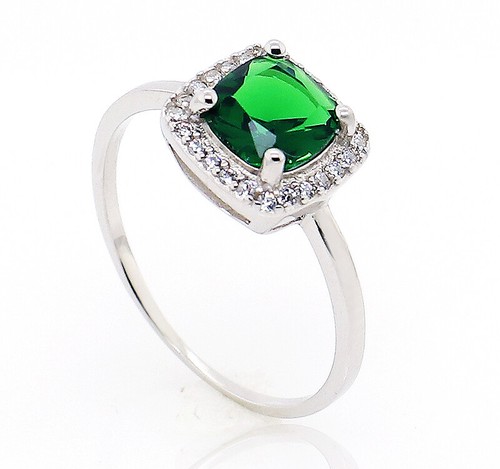 Sterling silver ring ladies - silver, cz