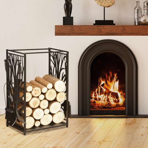 Steel firewood log holder - steel,
