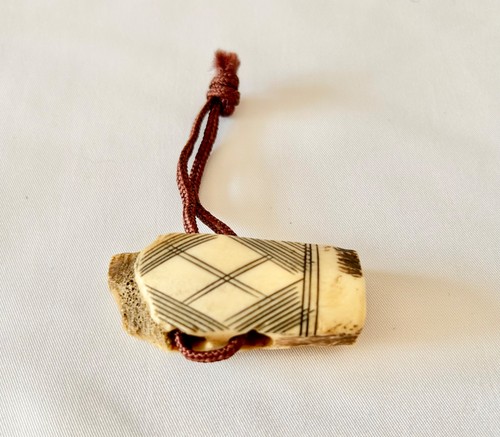 Antique deer antler - deer, netsuke
