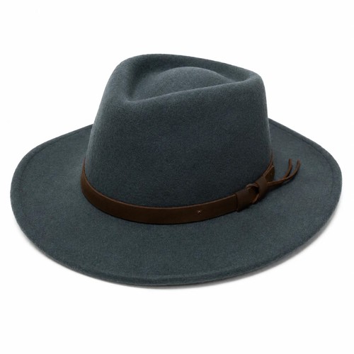 100 wool wide brim indiana - ,