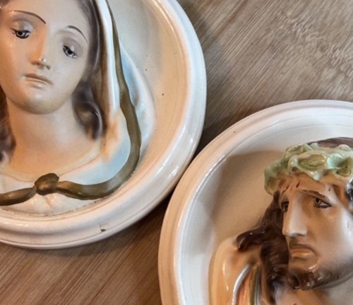 Vintage sacred heart jesus - heart,