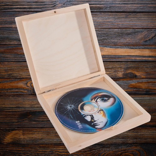 Wooden box cds discs - cds,