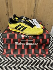 ADIDAS ORIGINALS WALES BONNER SL 76 TRAINERS YELLOW SUEDE & MESH BLACK  SIZE 10