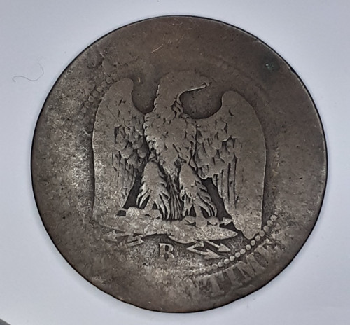 1854 french centimes coin - french, 10