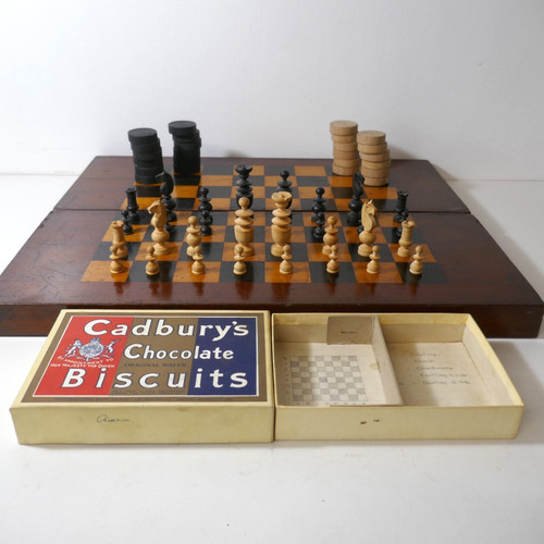 Antique wooden chess - wooden, board
