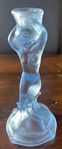 Art deco blue glass mermaid - deco,