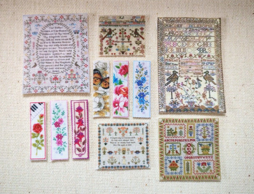Embroideries samplers fabric - embroideries,