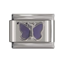 Purple Butterfly Italian Charm