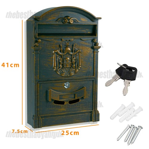 Large vintage letter post box - vintage,