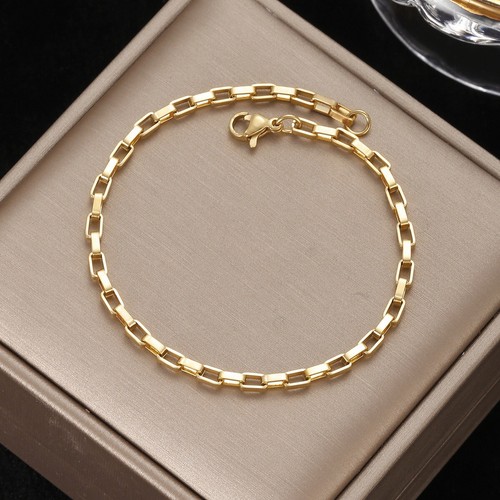 Gold plated small - small, link