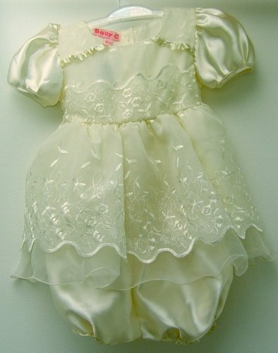Ivory baby dress with - ivory,