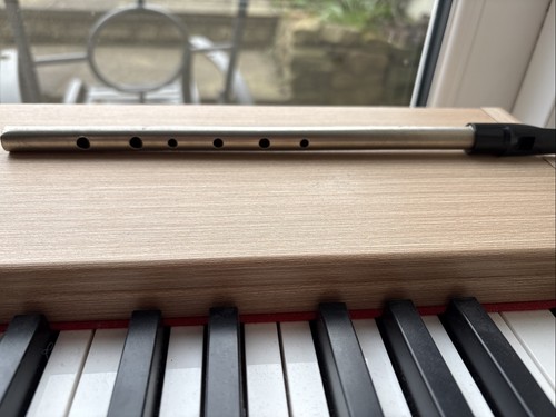 Vintage tin whistle - tin,