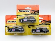 Matchbox Superfast MB4 London Taxi FX4R x3 - MINT ON CARDS