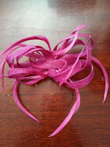Sinamay feather fascinator - feather,