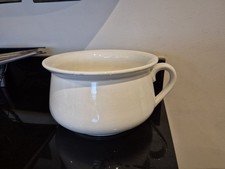 Vintage Antique Chamber Pot Potty Planter Plain Cream Ivory Made in England A