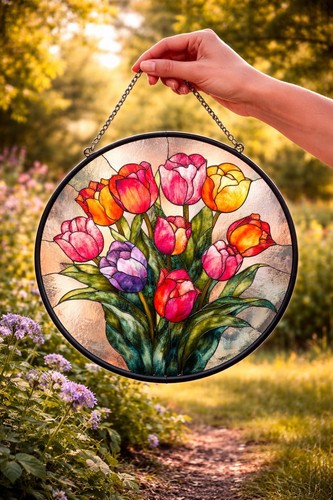 Personalized painted tulips - personalized,