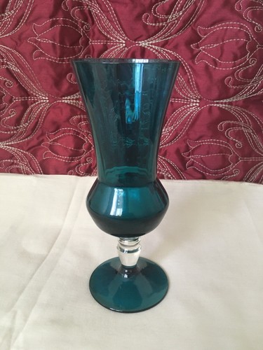 Hand blown dark turquoise - blown,
