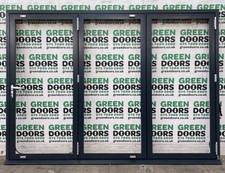 GREY ALUMINIUM BIFOLD DOOR WARMCORE EXTERNAL ANTHRACITE EXTERIOR USED WHITE