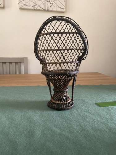 Vintage peacock chair wicker - peacock,