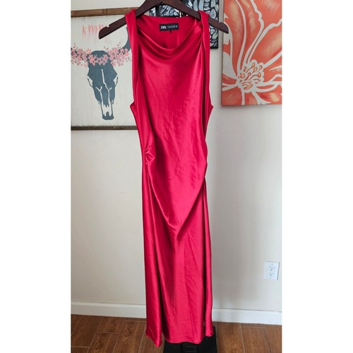 Zara red satin - red,