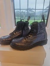 Doc Martens UK 5 Pascal Disco Irradescent Soft Leather Boots Brand New No Box