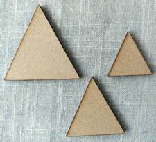 Wooden MDF Triangles Craft Shapes Embellishment Decoration Scrapbook Card Making