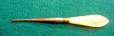 Antique Bodkin Mother Of Pearl & Steel 3.75inches