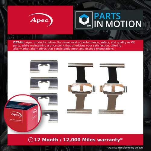 Brake pad fitting kit fits - fitting,