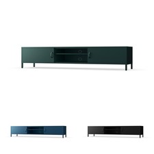 TV Cabinet Rosaria XL 170cm Metal With Doors Shelf Cable Dents Modern