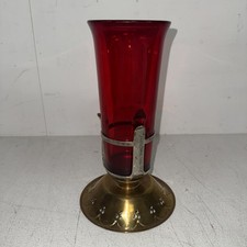 Vintage Church Sanctuary Lamp Candle Holder Brass