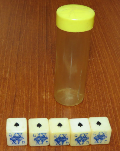 Vintage poker dice set - vintage,