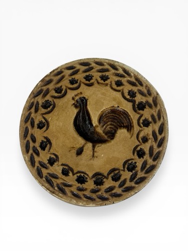 Vtg rooster butter stamp - rooster,
