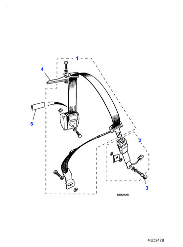 Jaguar genuine seat belt fits - jaguar,