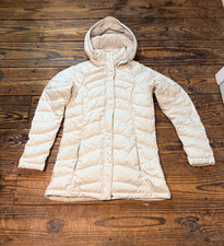 The North Face 600 Goose Down Puffer Parka Jacket Women Size Small Hooded White