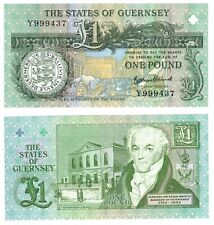 2016 States of Guernsey 1 Pound  Banknote UNC P52 prefix Y999