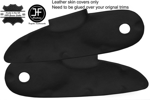 Black real leather door - black,