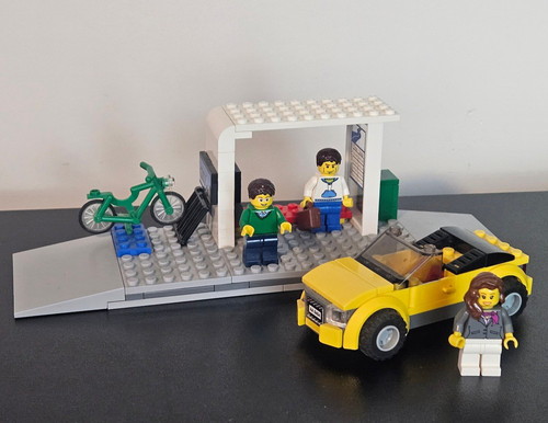 Lego city bus stop - city, with